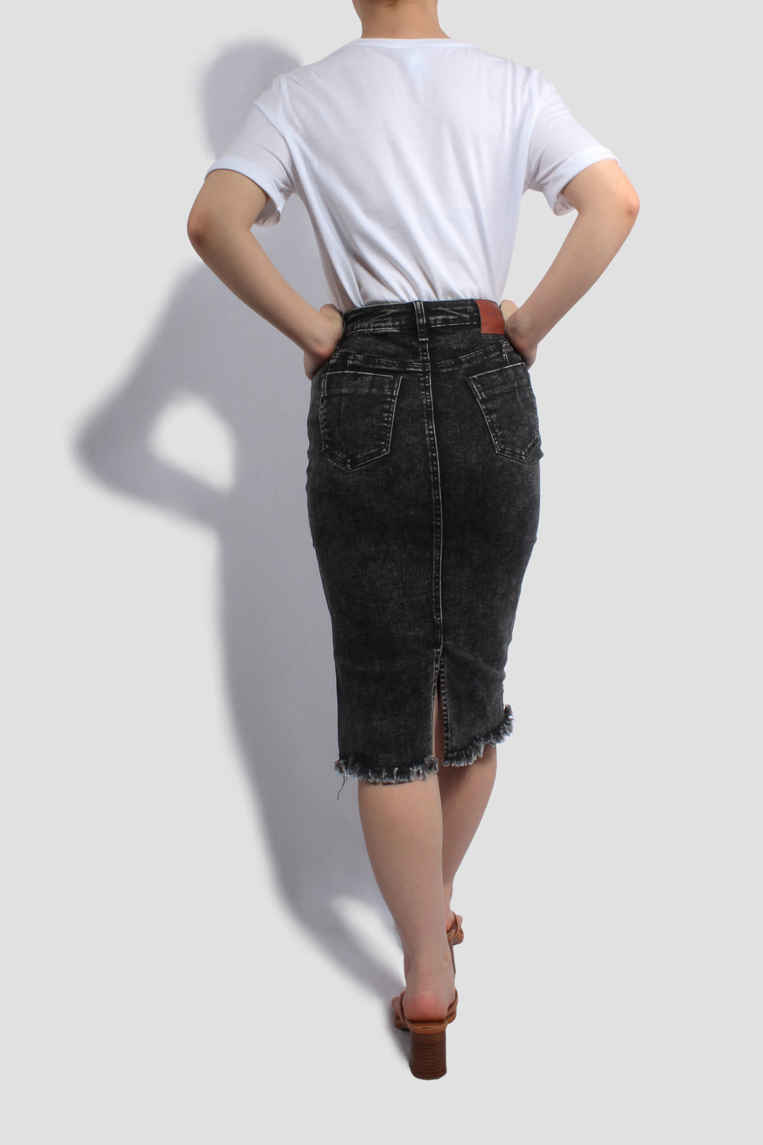 ASHA DENIM MIDI SKIRT