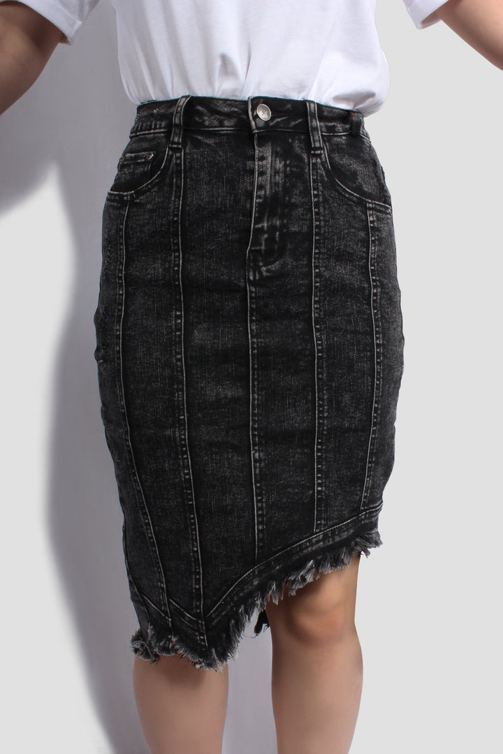 ASHA DENIM MIDI SKIRT