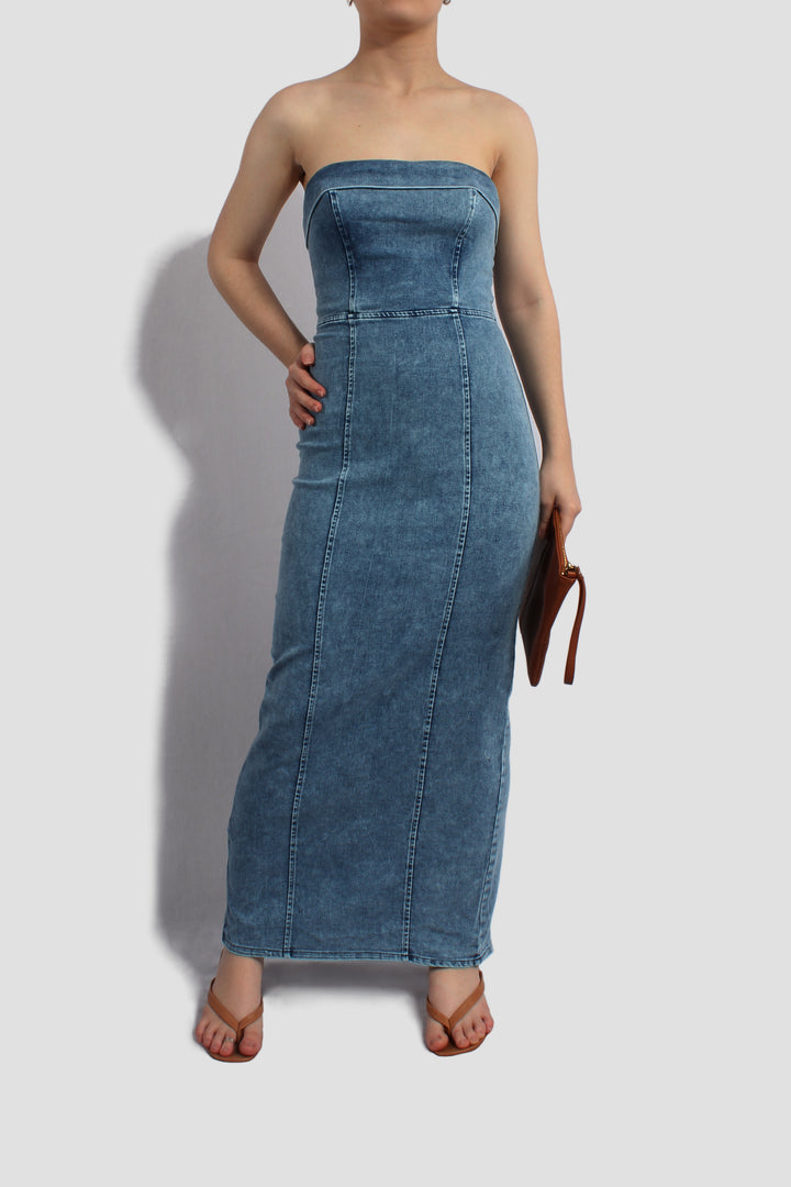 THE SAMANTHA DENIM MAXI DRESS