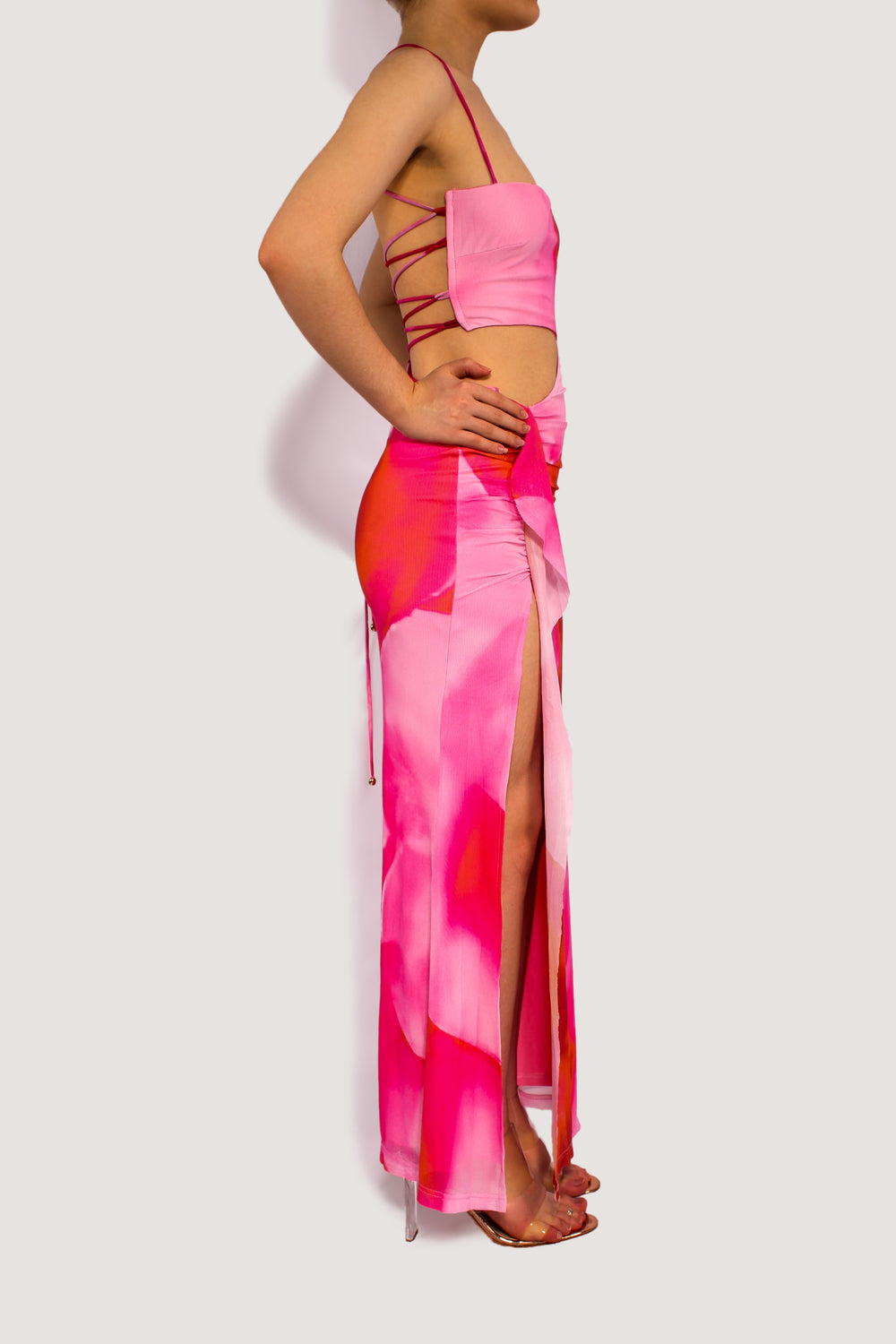 PINK WATER MAXI DRESS