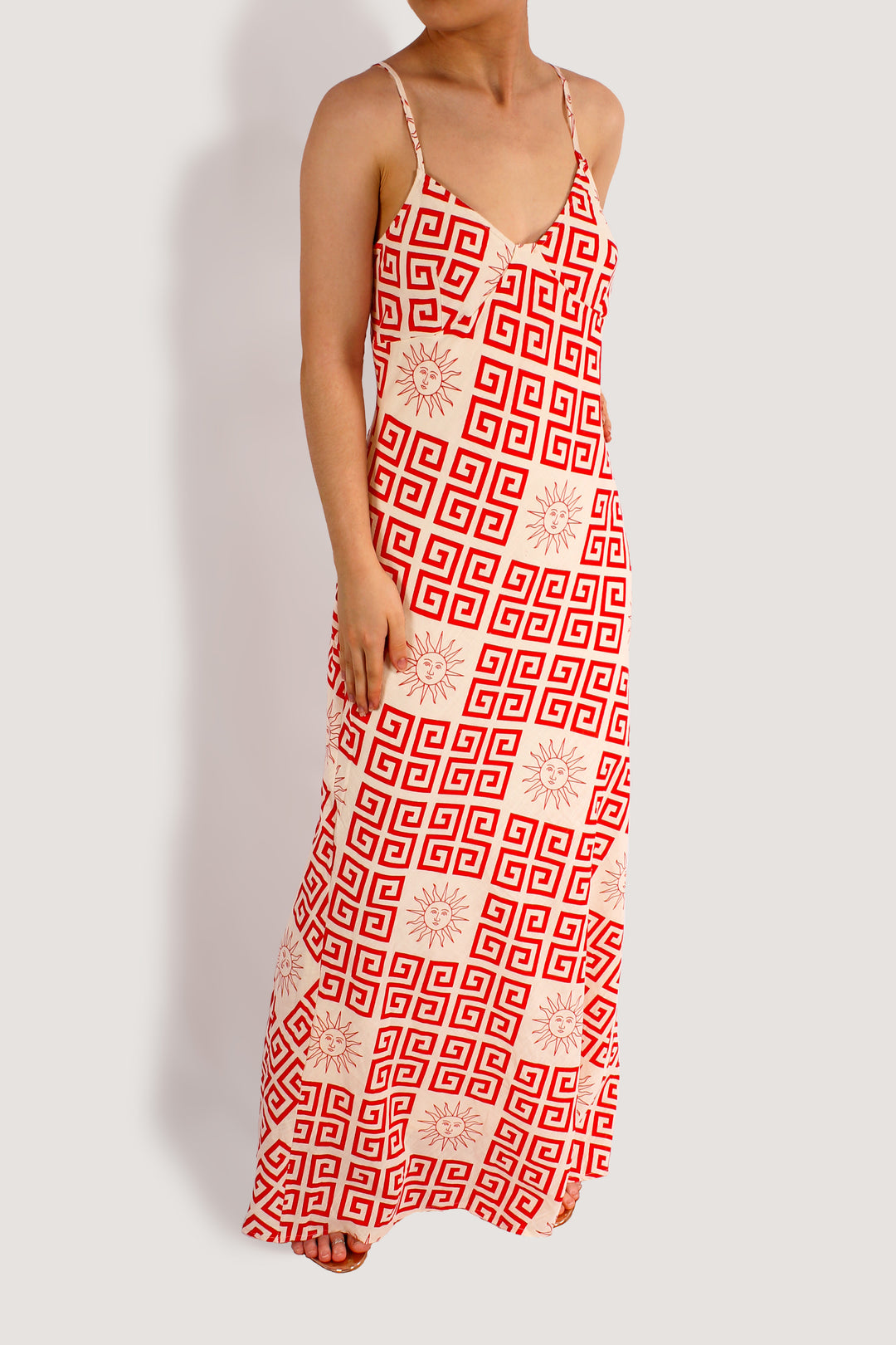 RED SUN MAXI DRESS