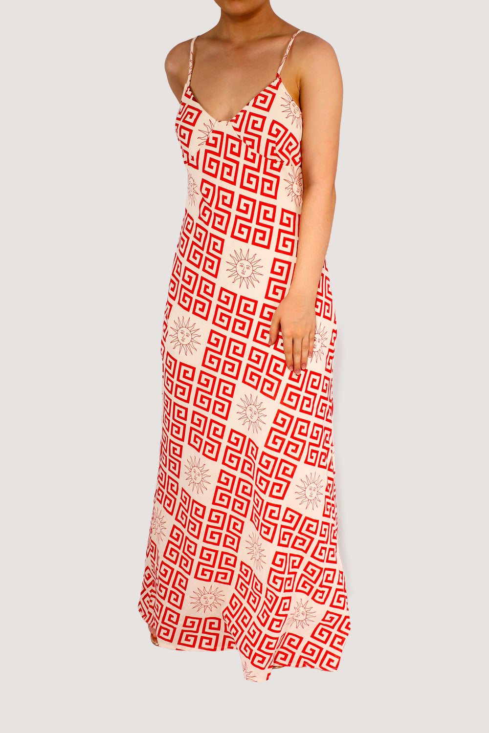 RED SUN MAXI DRESS