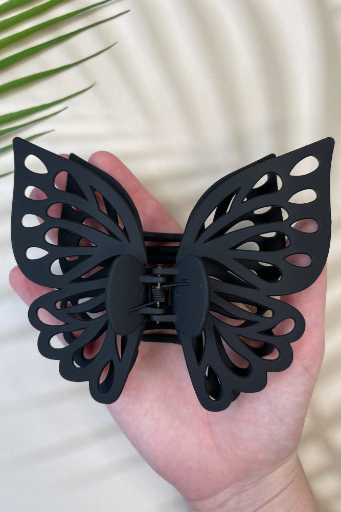 JUMBO DOUBLE BUTTERFLY HAIR CLIP